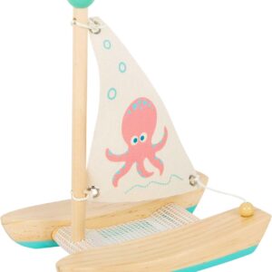 Wooden Octopus Catamaran Toy