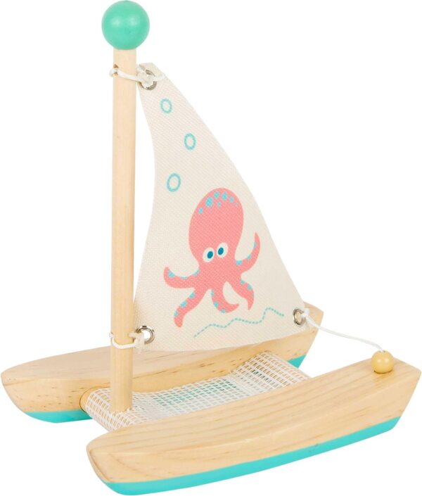 Wooden Octopus Catamaran Toy