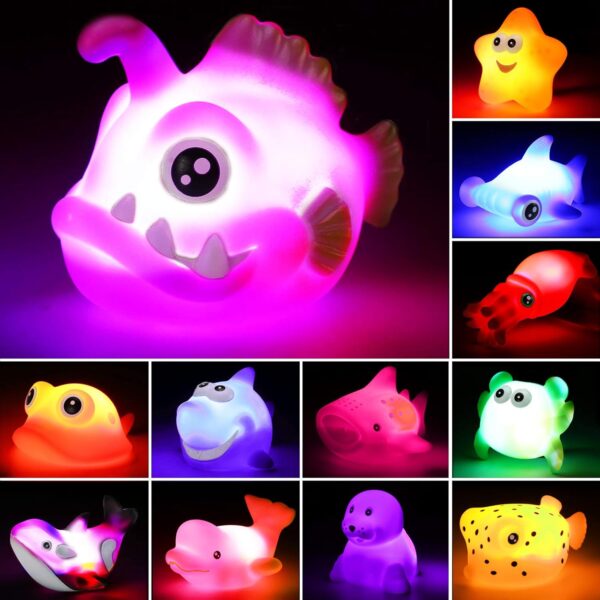 Light Up Bath Toys Set
